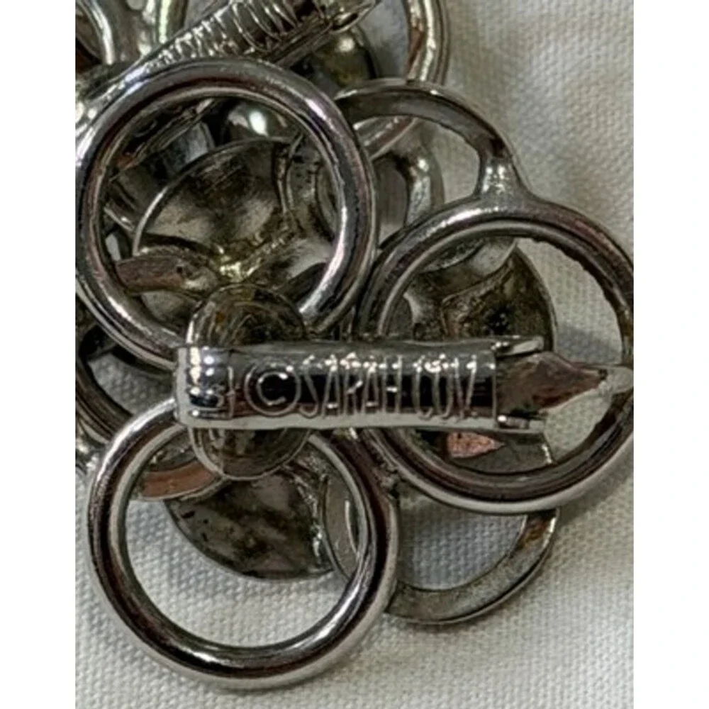Sarah Coventry Silvertone Clip Earrings 
